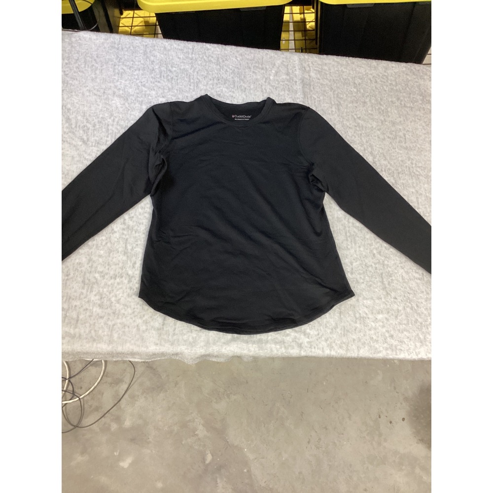 Cuddl Duds ClimateCore Black Base Layer Top Thumbholes Womens Large NWOT